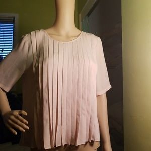 Peach Pleated Top